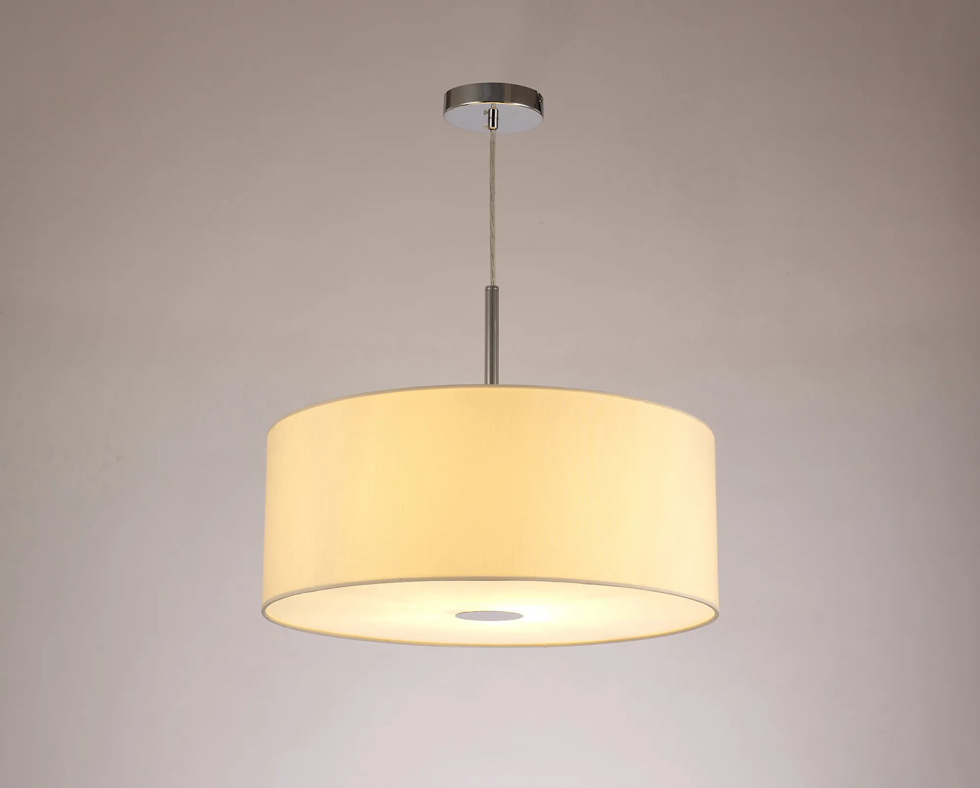 Baymont 50cm Pendant 1 Light Polished Chrome, Ivory Pearl, Frosted Diffuser DK0143  Deco Baymont CH IV